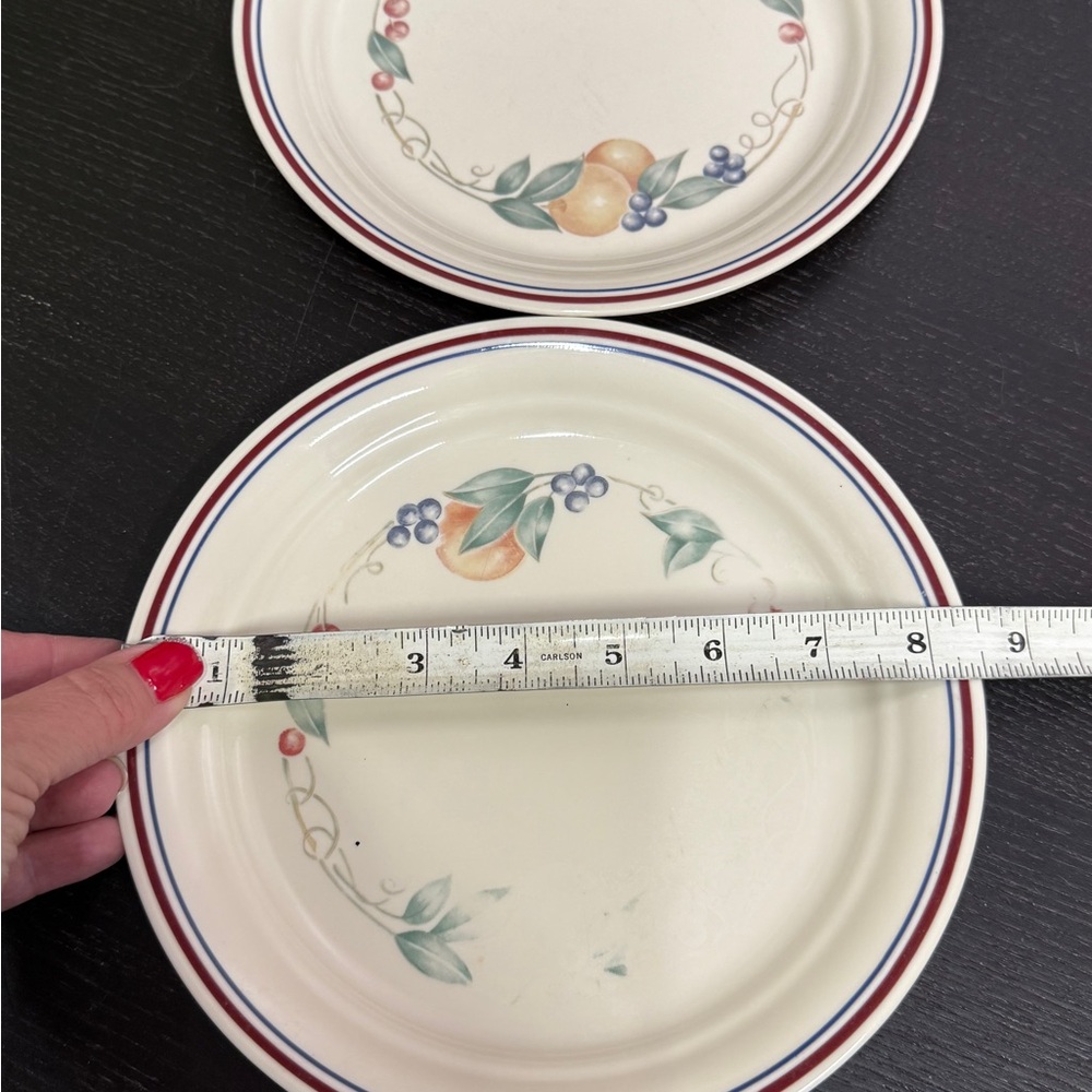 Corelle Abundance Cream Floral Lunch, Salad Dessert  Plates Vintage Set of 6 - Picture 7 of 16